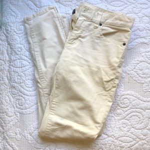 Cream J.Crew corduroy toothpick jeans size 26